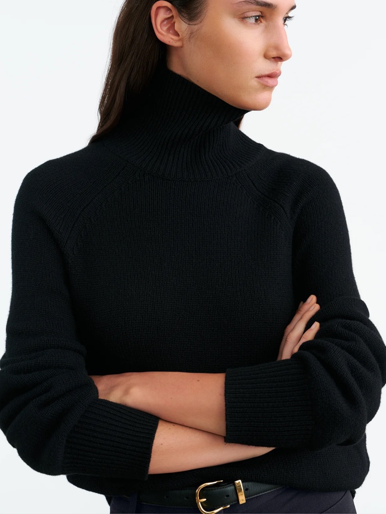 Nili Lotan Lanie Cashmere Sweater In Black